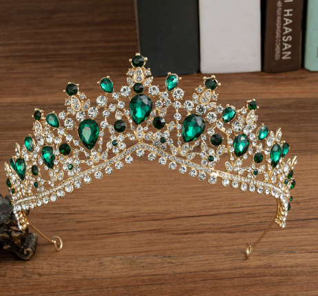 Baroque Bridal Crown Headdress Rhinestone Princess Formal Dress Accessories — foto 3