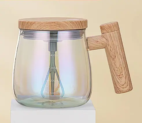 400ML Self Stirring Coffee Mug Electric Mixing Glass Coffee CupHigh Speed Fast