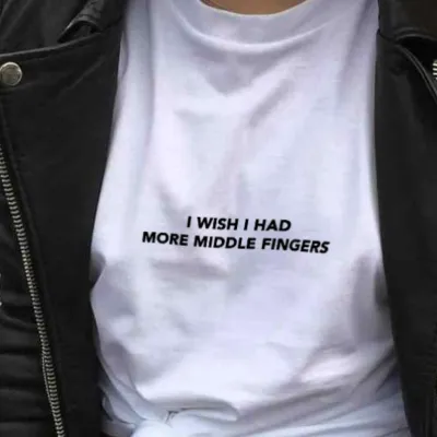 I I Had More Middle Fingers T Shirt White - Shop at LoveMi