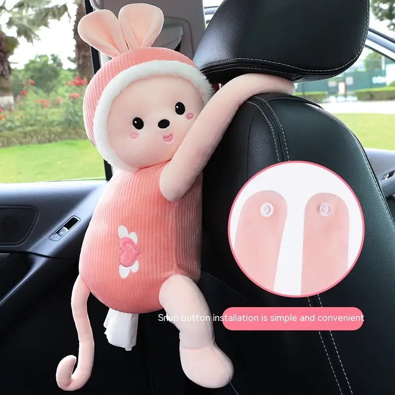 Cute Car Seat Back Seat Back-mounted Tissue Box