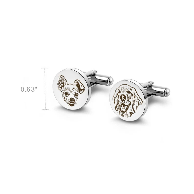 European And American Style Personalized Pet Commemorative Cufflinks — foto 4