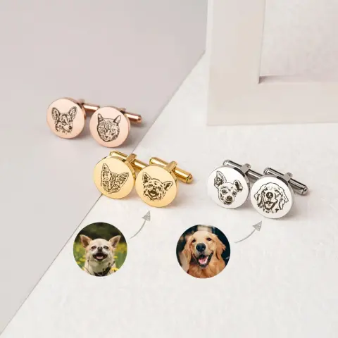 Personalized Pet Commemorative Cufflinks