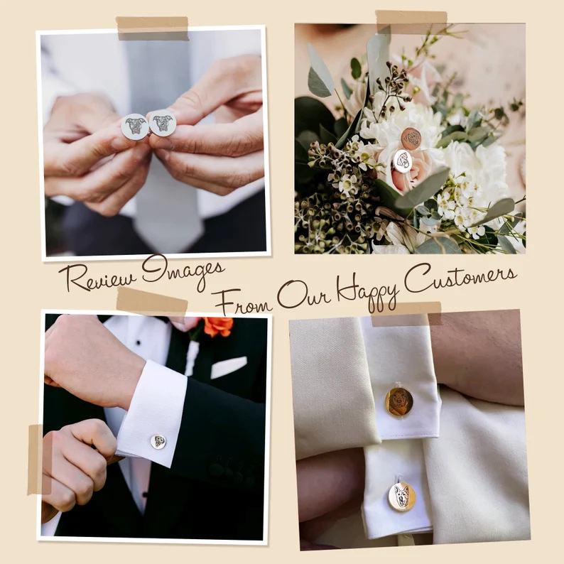 European And American Style Personalized Pet Commemorative Cufflinks — foto 5