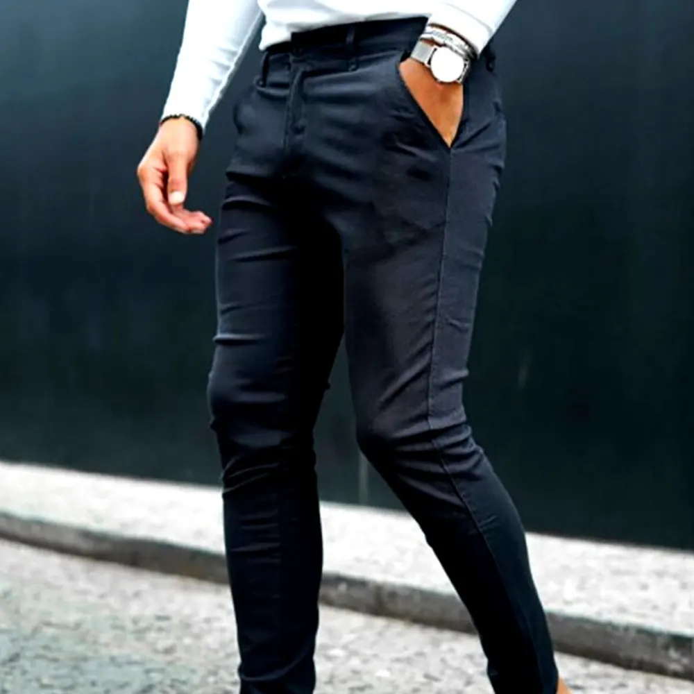 Spring and Autumn Slim Fit Men's Business Casual Pants