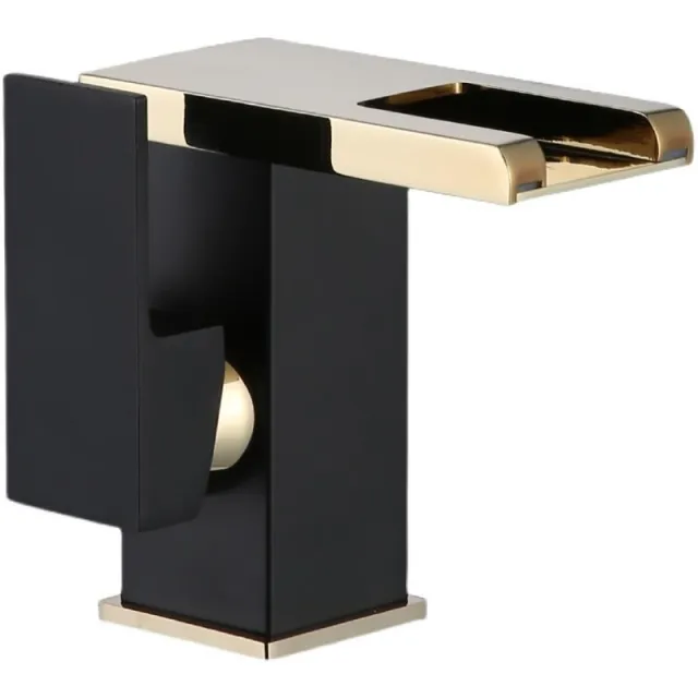 Copper Waterfall Faucet In The Bathroom Black Gold4 - Shop at LoveMi