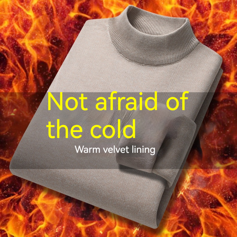 Turtleneck Sweater Fleece-lined Thickened Inner Bottoming Shirt