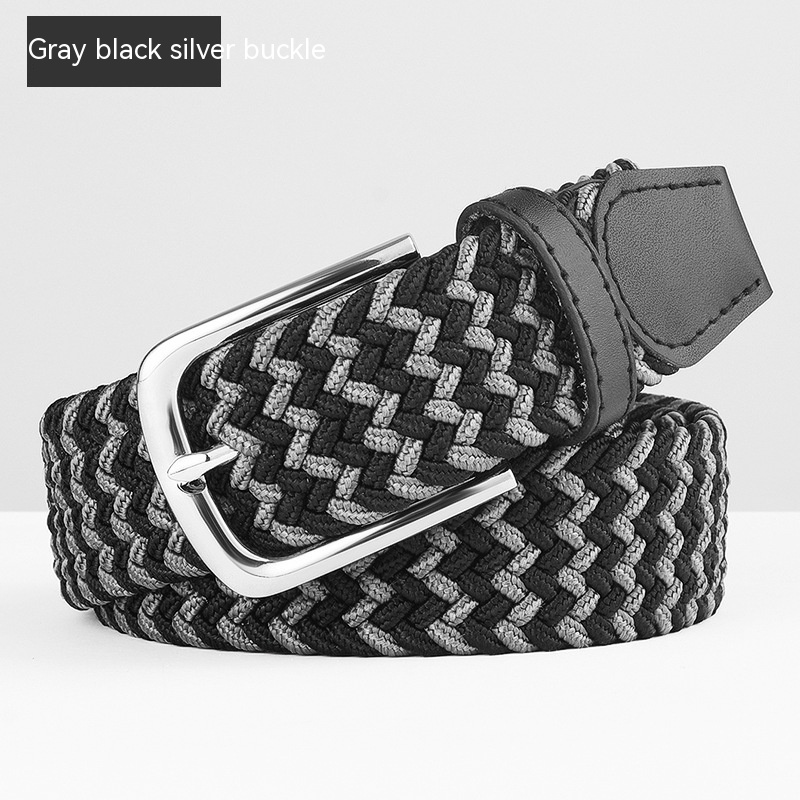 Gray Black Silver Buckle