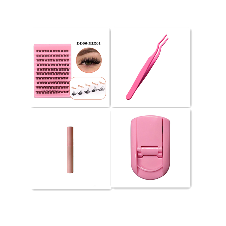 Pink bottle of white glue set4