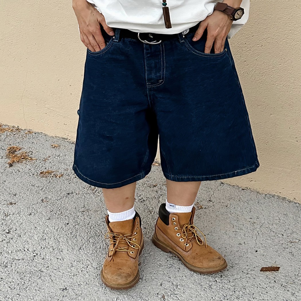 Straight Jeans Casual Five-point Over-the-knee Shorts