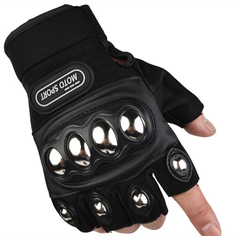 Steel Case Half Finger Black