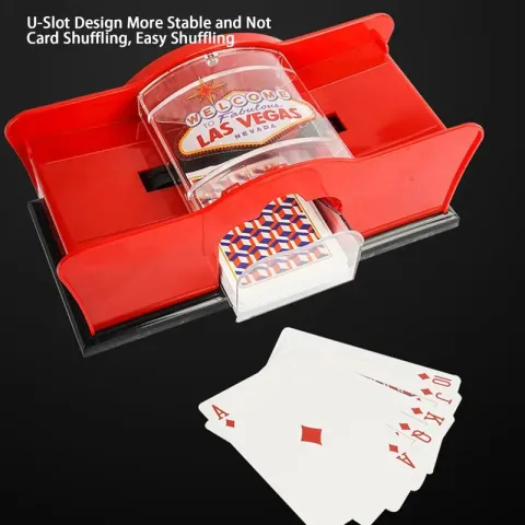 Poker Card Hand Shuffler Easy Cranked Casino Shuffling Machine