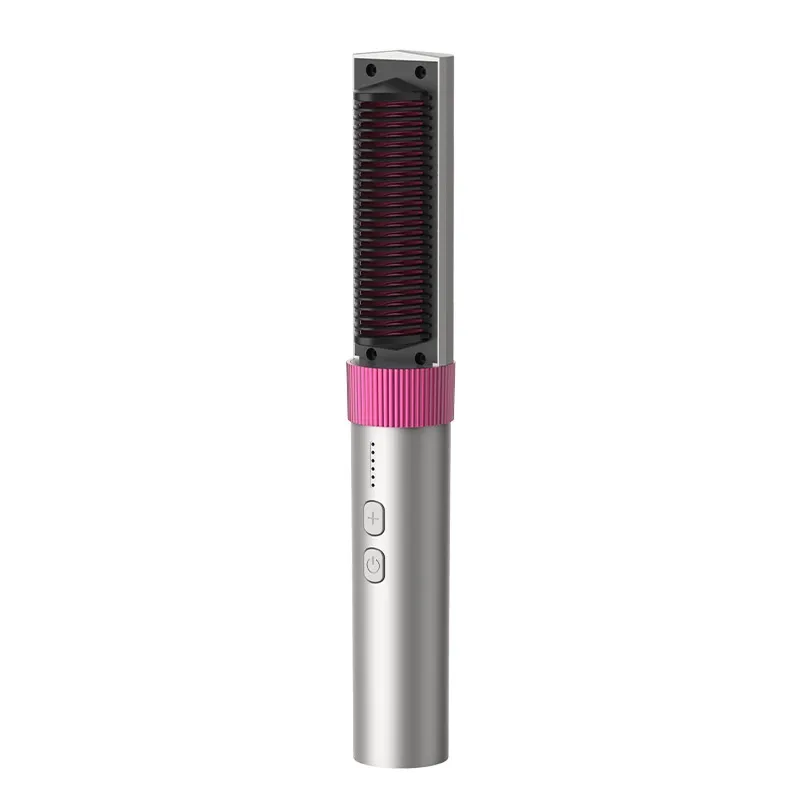Charging Portable Wireless Straight Comb Anion Does Not Hurt Hair - Wireless Charging Purple