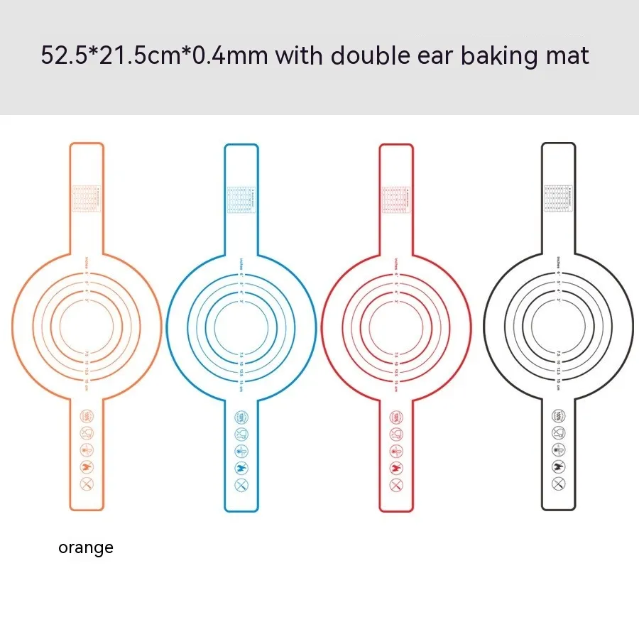 Silicone Band Binaural Baking Paper More Sizes Dough Kneading - Orange
