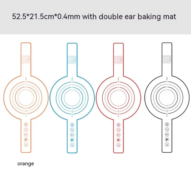 Silicone Band Binaural Baking Paper More Sizes Dough Kneading Orange - Shop at LoveMi