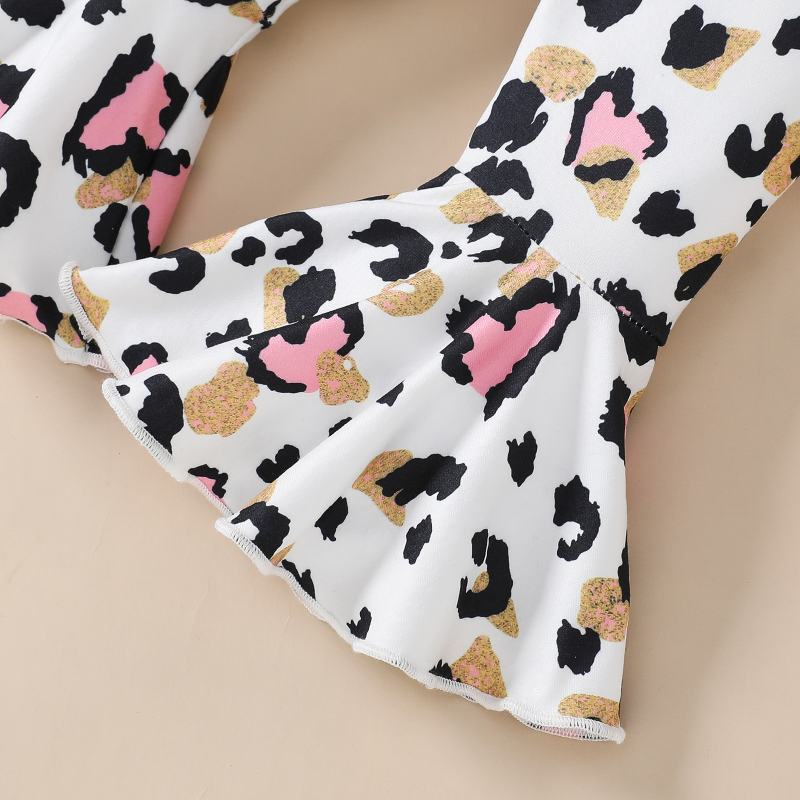 Love Bell-bottom Pants Three-piece Set