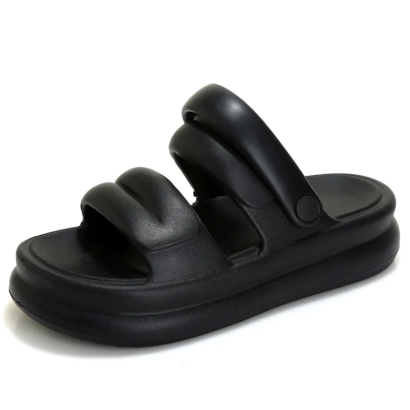 Multi-functional Thick-soled Sandals For Women Summer Outdoor Garden Slippers Beach Shoes - Black