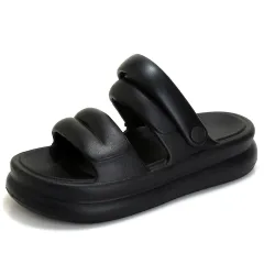 Multi-functional Thick-soled Sandals For Women Summer Outdoor Garden Slippers Beach Shoes - Black - View 1