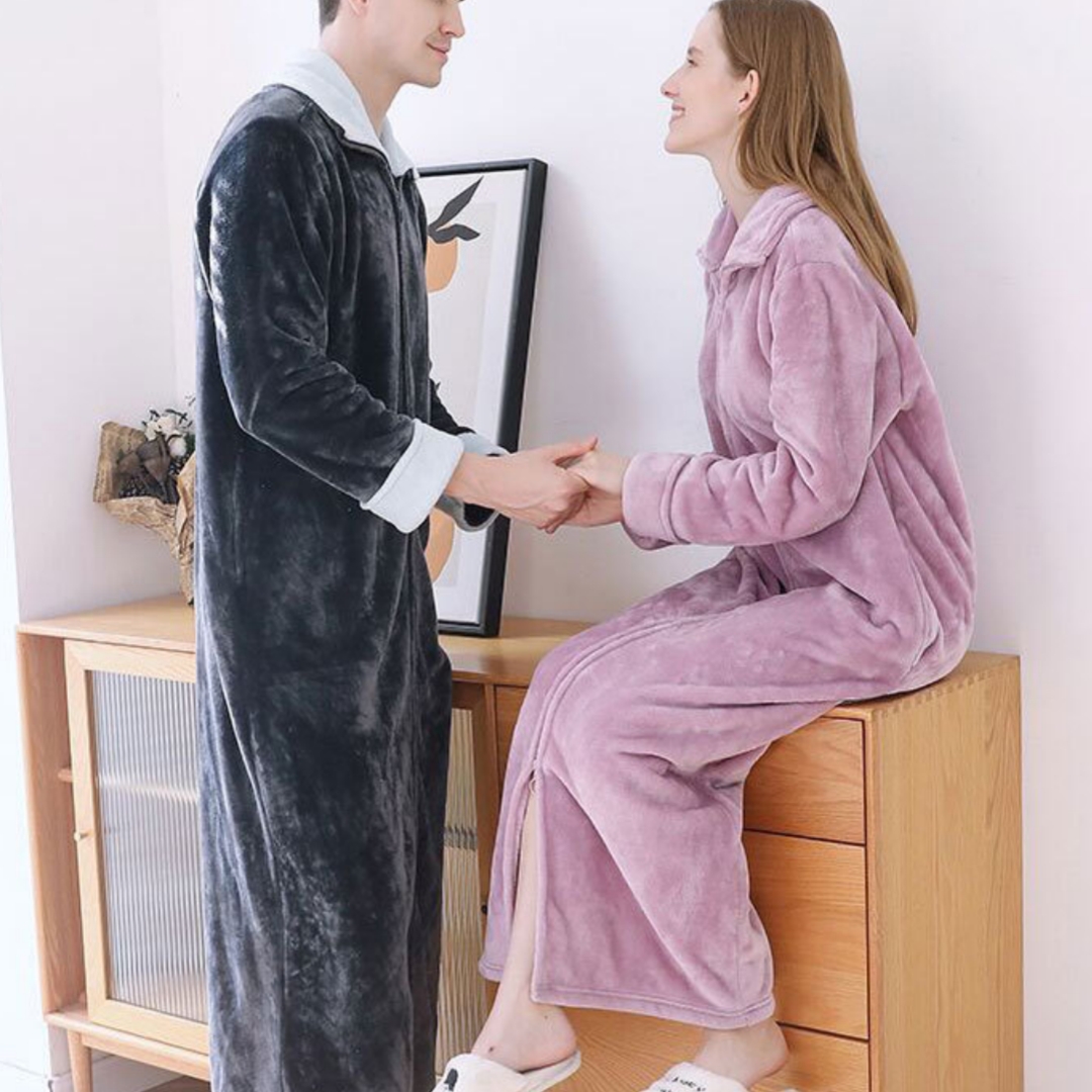 Men's Warm Flannel One-Piece Pajamas