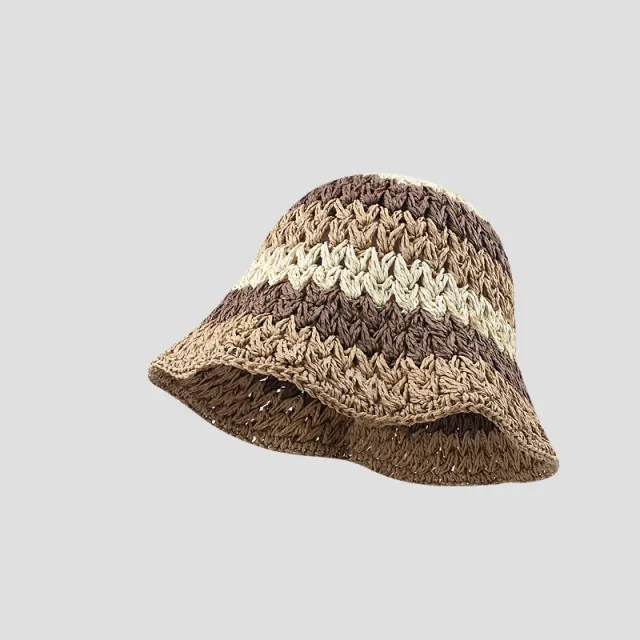 Sun proof Sun proof Beach Big Brim Makes Face Look Smaller Bucket Hat B Coffee Side - Shop at LoveMi