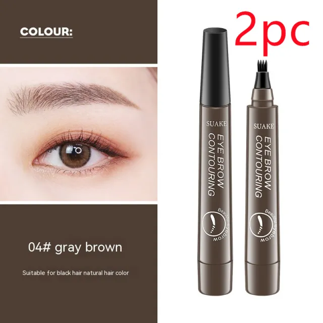 Long lasting Waterproof Makeup Eyebrow Pencil Dark Coffee 2Pcs - Shop at LoveMi
