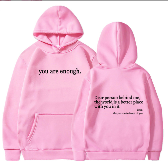 Pink and black letters