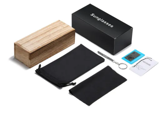 No Rice Nail Sand Black Color Wood Eco friendly Polarized Sunglasses Bamboo Wood Box - Shop at LoveMi
