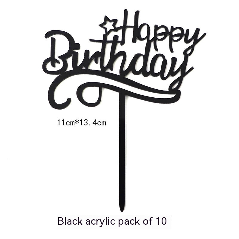 Happy Birthday Style 5 Black