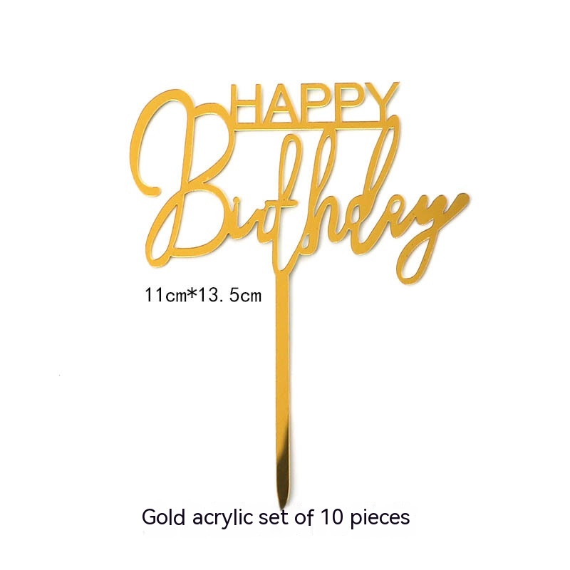 Happy Birthday Style Two Gold