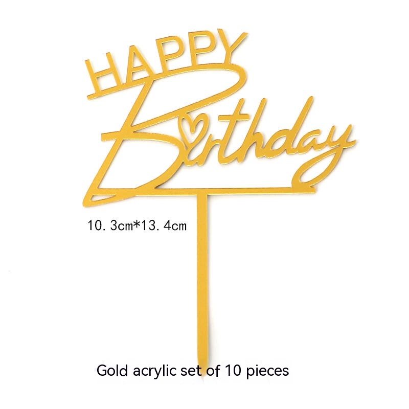 Happy Birthday Style One Gold