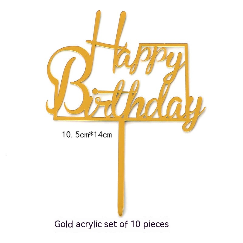 Happy Birthday Three Gold