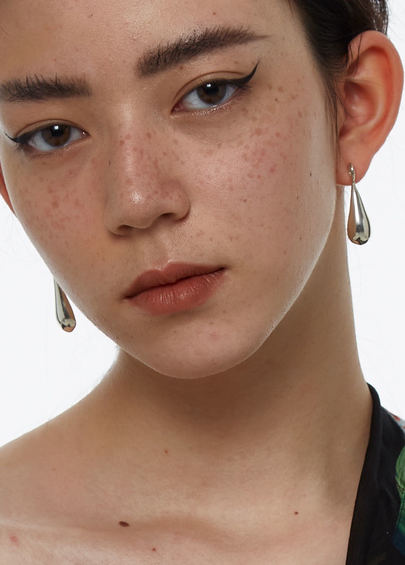 Irregular Tears Simple 925 Silver Stud Earrings