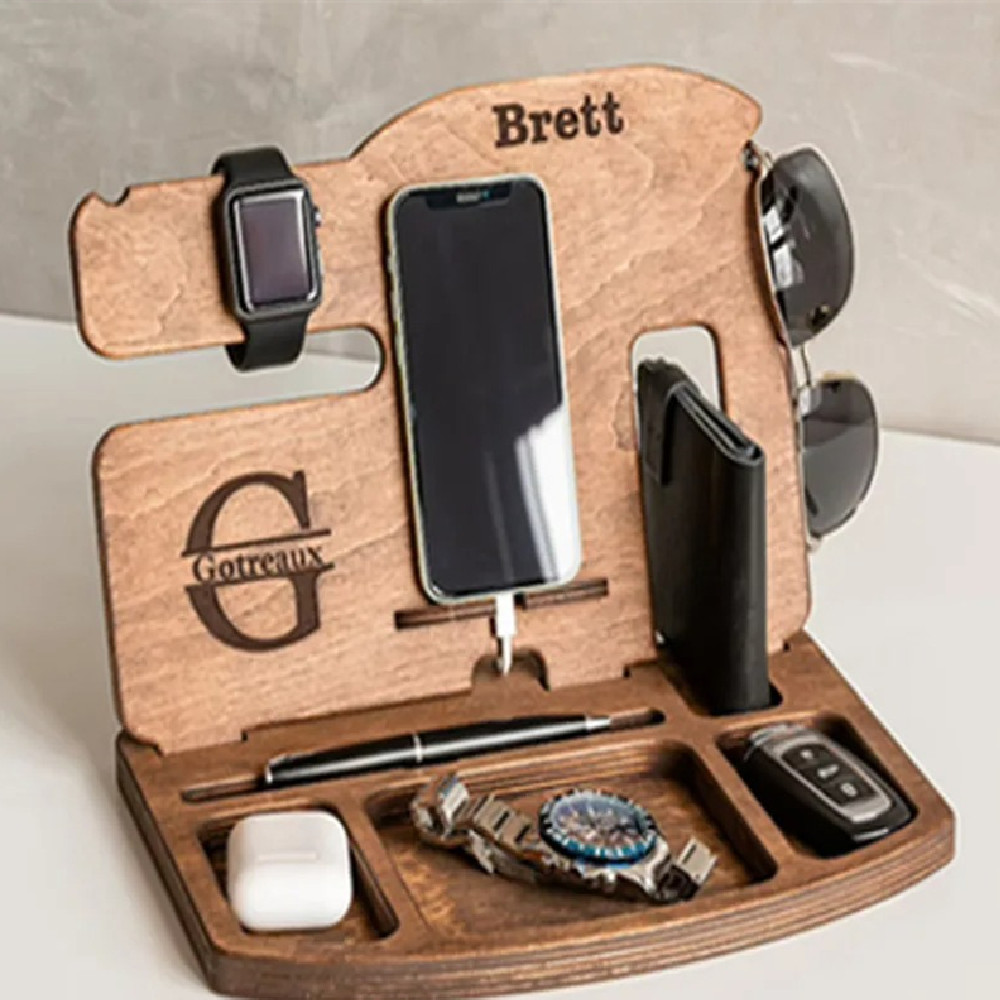 New Creative Wooden Mobile Phone Expansion Rack Multifunctional Storage Rack