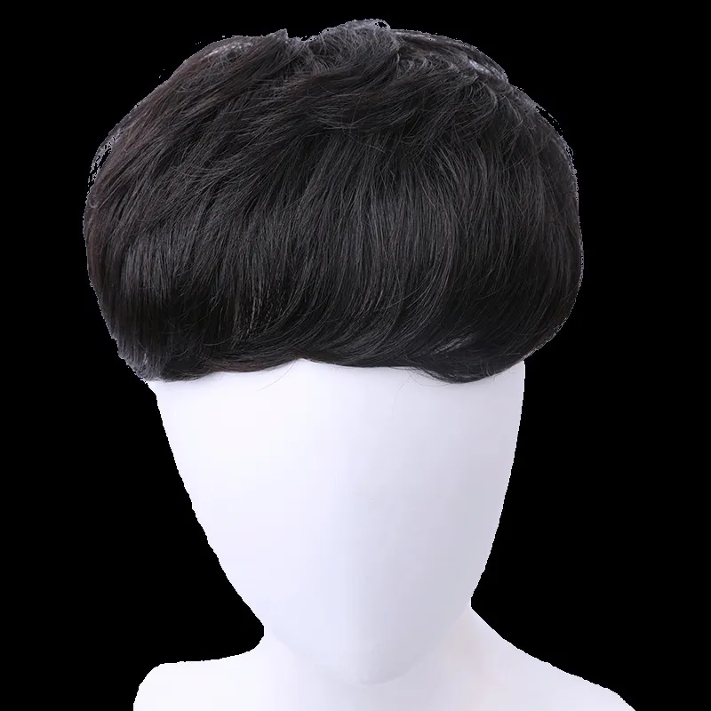 Wig Men's Invisible Seamless Head Hair Supplementing Piece - Mechanism 16X17 Natural Black