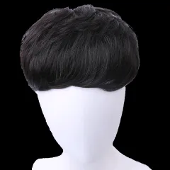 Wig Men's Invisible Seamless Head Hair Supplementing Piece - Mechanism 16X17 Natural Black - View 1
