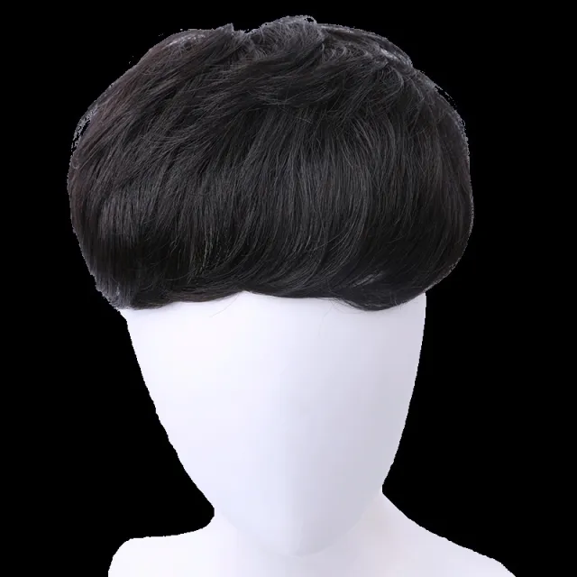 Wig Men's Invisible Seamless Head Hair Supplementing Piece Mechanism 16X17 Natural Black - Shop at LoveMi