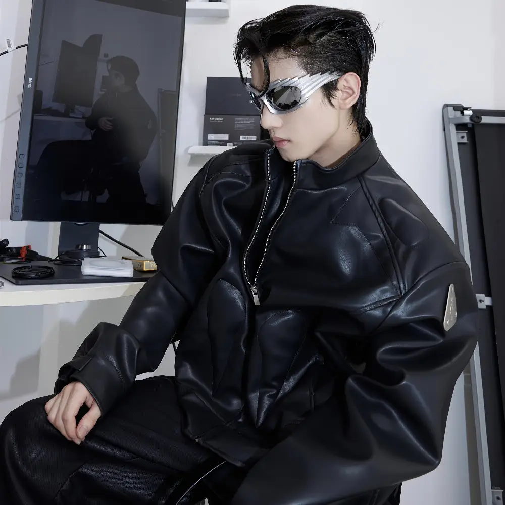 Leather Jacket Metal Graphic Design