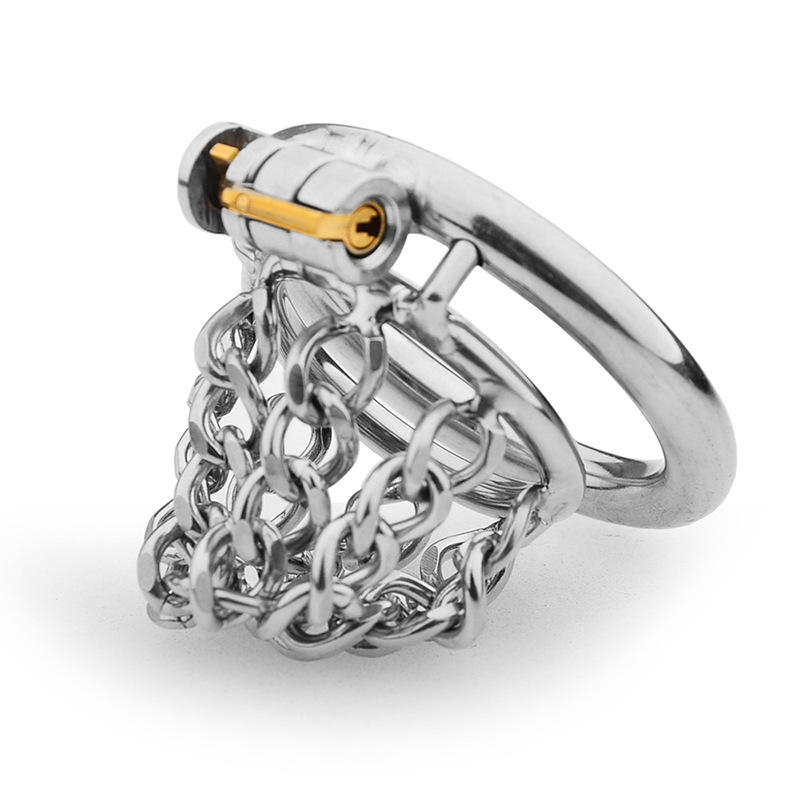 Skeletonized Chastity Lock Potpourri Short Chain 3