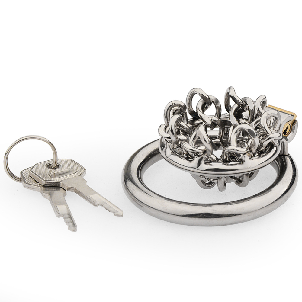 Skeletonized Chastity Lock Potpourri Short Chain 4