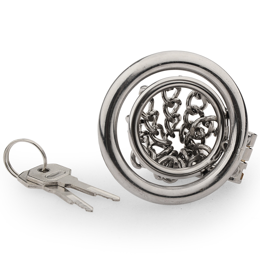 Skeletonized Chastity Lock Potpourri Short Chain 6