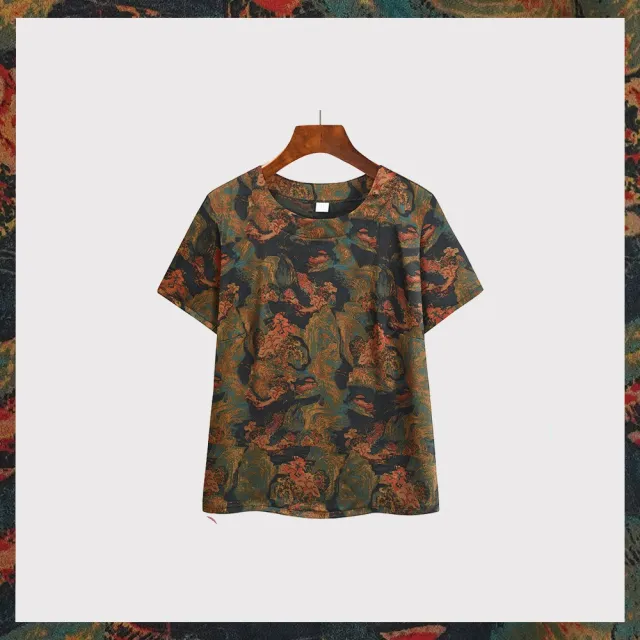 Women's Summer Clothes Breathable Artificial Silk The Land Is Picturesque Xxxl - Shop at LoveMi