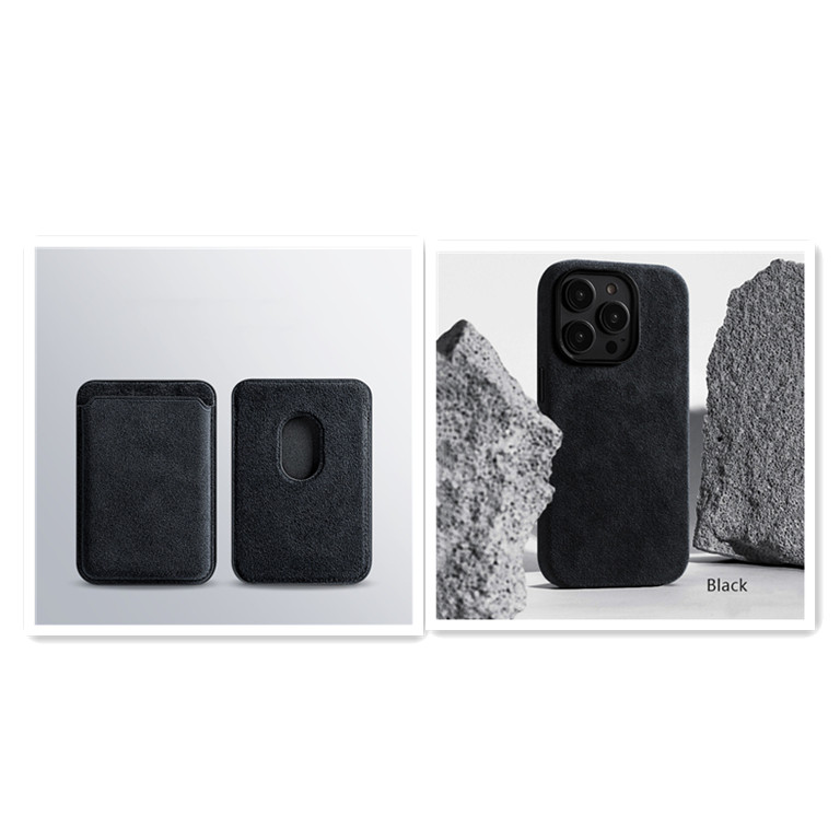 Suede Phone Magnetic Wireless Charger High-end Protective Case - Image 2