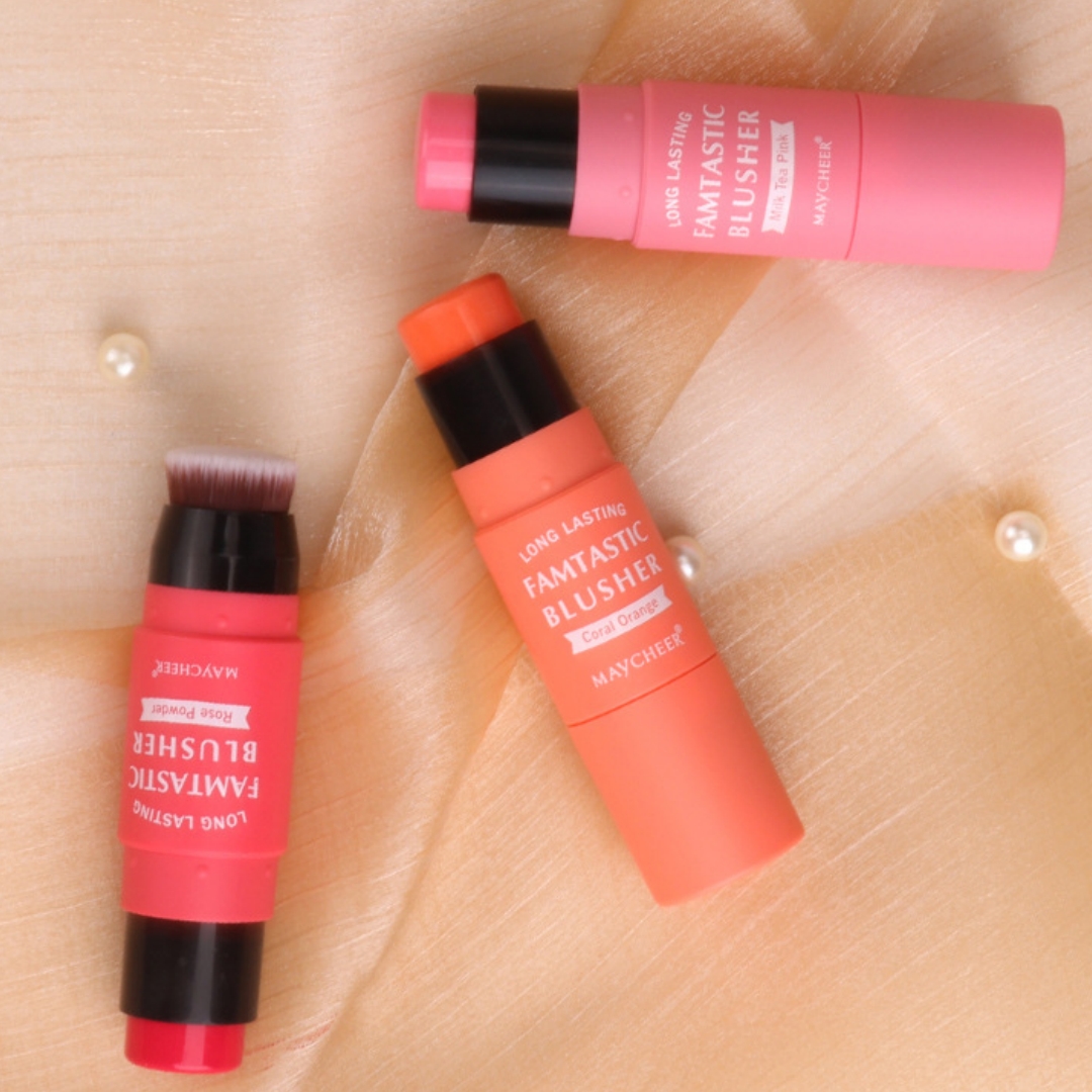 Two-in-one Blush Stick Portable Thin And Glittering Special