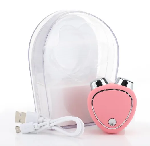 Micro Current Beauty Instrument Roller Instrument Beauty Massager Face Pink A - Shop at LoveMi