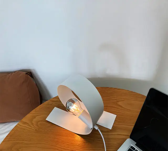 Roller Coaster Table Lamp In Wrought Iron, 31cm