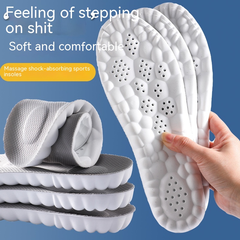 4D Cloud Technology Pu Massage Instep Insole High Elastic Shock ...