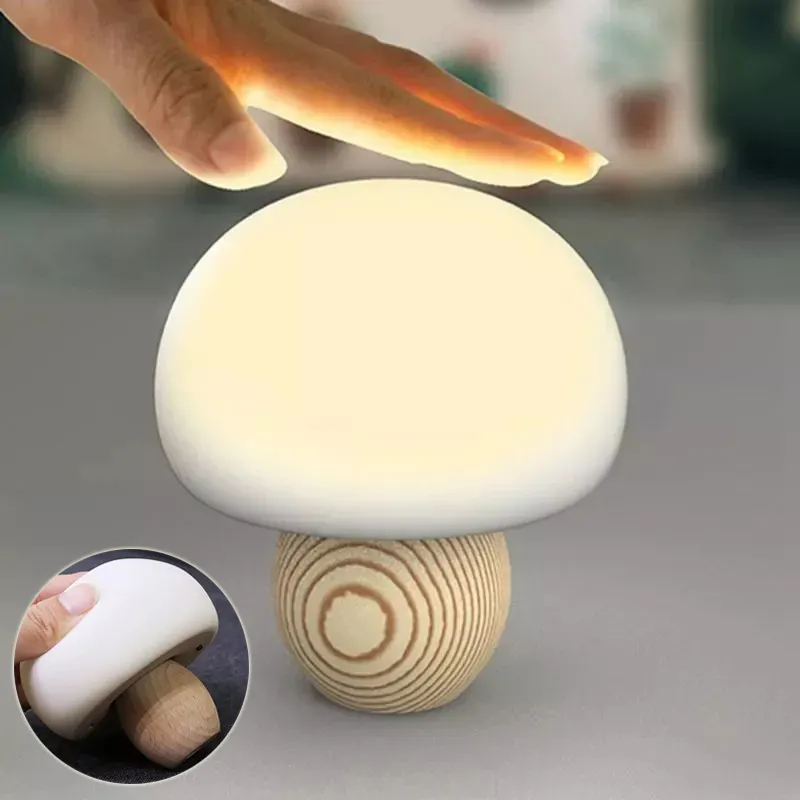 Silikona LED naktslampa ar regulējamu spilgtumu