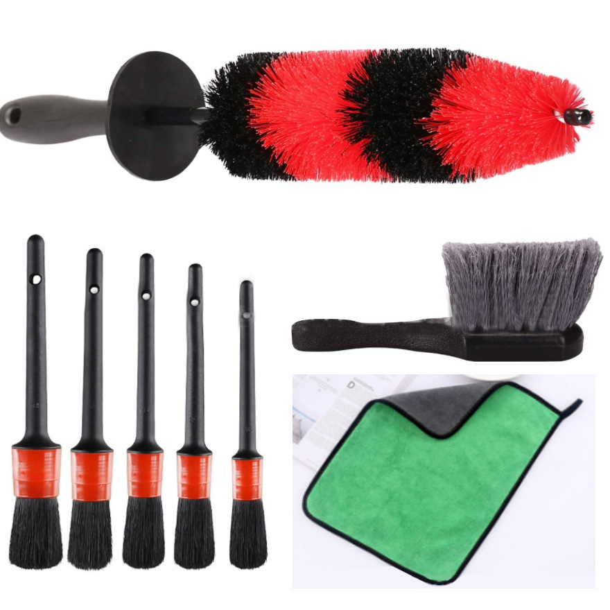 Automobile Tire Brush Detail Brush Gap Brushes 8-piece Set