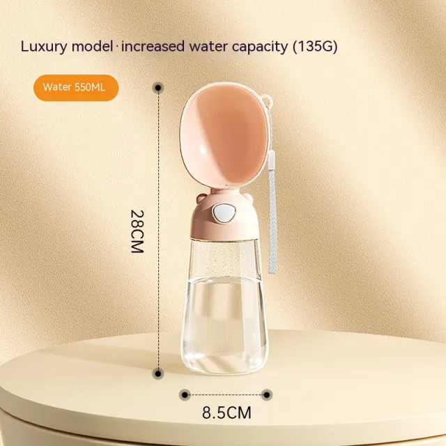 Portable Dog Water Bottle Food And Water Container For Pet Pets Feeder Bowl Outdoor Travel Drinking Bowls Water Dispenser 3086 Luxury Style Brown - Shop at LoveMi