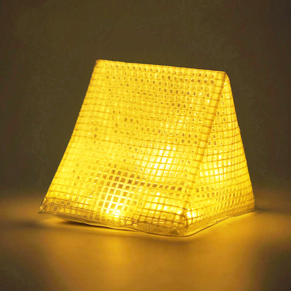 Outdoor Camping Lantern Waterproof Folding Solar Triangle Tent Light