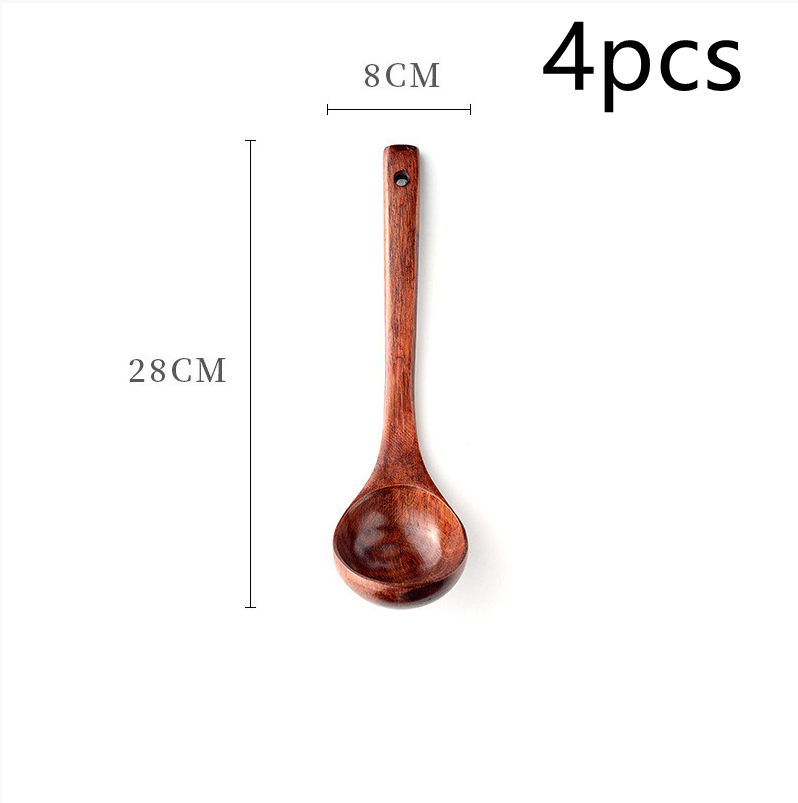 27CM straight handle spoon 4pc